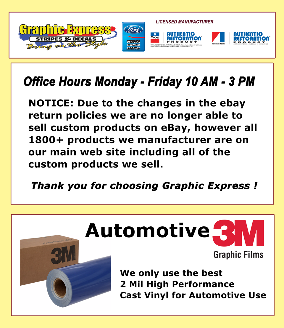 Graphic Express eBay listangs